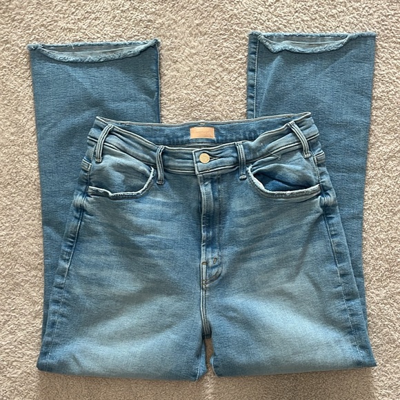 NEW MOTHER The Hustler Ankle Fray Limited Edition Denim Jeans Size 32 - Picture 3 of 9